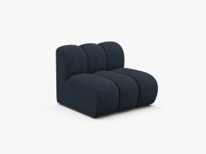 MODUL CANAPEA LUPIN, 90 CM, ALBASTRU MARIN, CU TAPITERIE DIN TEXTIL CHENILLE EDEN, MICADONI - Img 2