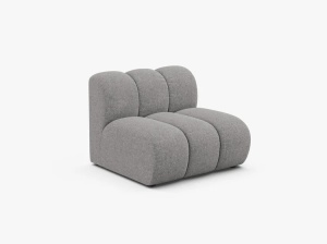 MODUL CANAPEA LUPIN, 90 CM, GRI DESCHIS, CU TAPITERIE DIN TEXTIL CHENILLE EDEN, MICADONI - Img 2