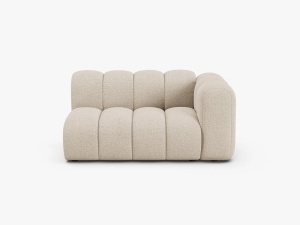 MODUL CANAPEA LUPIN, PE DREAPTA, 144 CM, BEJ, CU TAPITERIE DIN TEXTIL BOUCLE BALOO, MICADONI