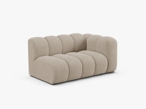 MODUL CANAPEA LUPIN, PE DREAPTA, 144 CM, BEJ INCHIS, CU TAPITERIE DIN TEXTIL CHENILLE EDEN, MICADONI - Img 2