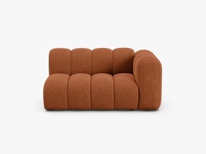 MODUL CANAPEA LUPIN, PE DREAPTA, 144 CM, CARAMIZIU, CU TAPITERIE DIN TEXTIL CHENILLE EDEN, MICADONI