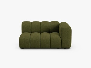 MODUL CANAPEA LUPIN, PE DREAPTA, 144 CM, VERDE MASLINIU INCHIS, CU TAPITERIE DIN TEXTIL BOUCLE BALOO, MICADONI