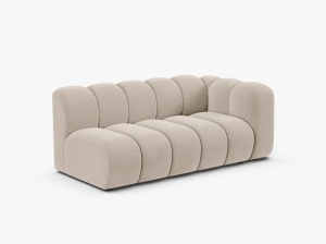 MODUL CANAPEA LUPIN, PE DREAPTA, 173 CM, BEJ, CU TAPITERIE DIN TEXTIL CATIFEA SALVADOR, MICADONI - Img 2