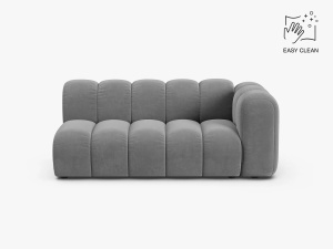 MODUL CANAPEA LUPIN, PE DREAPTA, 173 CM, GRI DESCHIS, CU TAPITERIE DIN TEXTIL CATIFEA VENUS, MICADONI