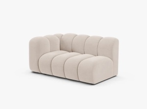 MODUL CANAPEA LUPIN, PE STANGA, 144 CM, BEJ DESCHIS, CU TAPITERIE DIN TEXTIL CATIFEA VENUS, MICADONI - Img 2