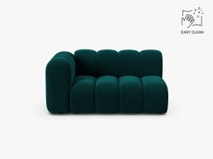 MODUL CANAPEA LUPIN, PE STANGA, 144 CM, PETROL INTENS, CU TAPITERIE DIN TEXTIL CATIFEA VENUS, MICADONI