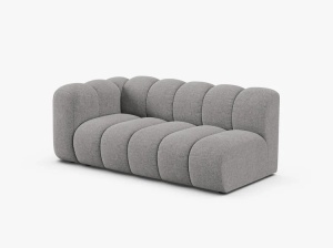 MODUL CANAPEA LUPIN, PE STANGA, 173 CM, GRI DESCHIS, CU TAPITERIE DIN TEXTIL CHENILLE EDEN, MICADONI - Img 2