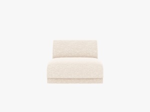 MODUL CANAPEA MILEY, BEJ FILDES, CU TAPITERIE DIN TEXTIL CHENILLE EDEN, MICADONI