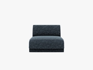 MODUL CANAPEA MILEY, CU SPATAR, ALBASTRU, CU TAPITERIE DI TEXTIL CHENILLE HAGA, MICADONI
