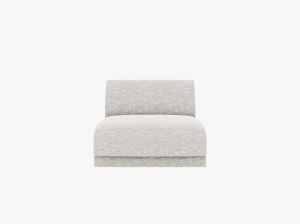 MODUL CANAPEA MILEY, CU SPATAR, ARGINTIU, CU TAPITERIE DIN TEXTIL CHENILLE EDEN, MICADONI