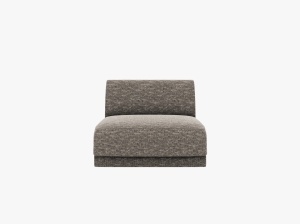 MODUL CANAPEA MILEY, CU SPATAR, GRI, CU TAPITERIE DIN TEXTIL CHENILLE HAGA, MICADONI