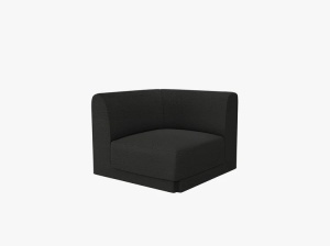 MODUL CANAPEA MILEY, NEGRU, CU TAPITERIE DIN TEXTIL BOUCLE BALOO, MICADONI - Img 2