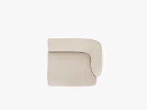 MODUL CANAPEA MILEY, PE DREAPTA, BEJ, CU TAPITERIE DIN TEXTIL BOUCLE BALOO, MICADONI - Img 3