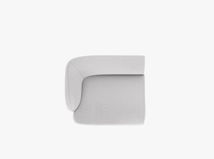 MODUL CANAPEA MILEY, PE STANGA, GRI DESCHIS, CU TAPITERIE DIN TEXTIL BOUCLE BALOO, MICADONI - Img 3