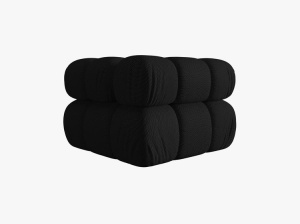 MODUL COLTAR BELLIS, NEGRU, CU TAPITERIE DIN TEXTIL 3D SONIC, MICADONI - Img 4
