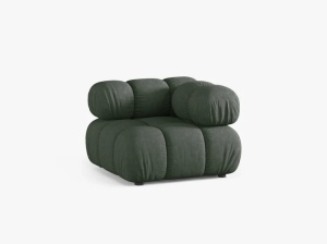 MODUL COLTAR BELLIS, VERDE INCHIS, CU TAPITERIE DIN TEXTIL STRUCTURAT LIBERTY, MICADONI - Img 2