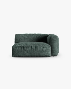 MODUL COLTAR/CANAPEA MARTINA, 120X160 CM, PE DREAPTA, ADANCIME SCAUN 90 CM, VERDE MUSCHI, TAPITAT CU TAPITERIE DIN TEXTIL CATIFEA VOGUE, MICADONI