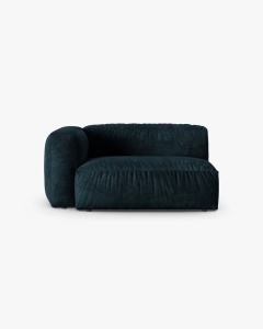 MODUL COLTAR/CANAPEA MARTINA, 120X160 CM, PE STANGA, ADANCIME SCAUN 90 CM, ALBASTRU INCHIS, TAPITAT CU TAPITERIE DIN TEXTIL CATIFEA VOGUE, MICADONI