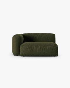 MODUL COLTAR/CANAPEA MARTINA, 120X160 CM, PE STANGA, ADANCIME SCAUN 90 CM, VERDE, TAPITAT CU TAPITERIE DIN TEXTIL STRUCTURAT BOSTON, MICADONI