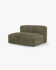 MODUL COLTAR/CANAPEA MARTINA, 120X160 CM, PE STANGA, ADANCIME SCAUN 90 CM, VERDE MUSCHI, TAPITAT CU TAPITERIE DIN TEXTIL CORDOI TILIA, MICADONI - Img 2
