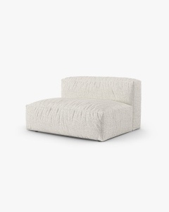 MODUL COLTAR/CANAPEA MARTINA, 120X160 CM, PE STANGA, ADANCIME SCAUN 90 CM, MELANJ GRI BEJ, TAPITAT CU TAPITERIE DIN TEXTIL BOUCLE MONET, MICADONI - Img 2