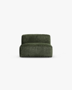 MODUL COLTAR/CANAPEA MARTINA, 120X92 CM, ADANCIME SCAUN 90 CM, VERDE, TAPITAT CU TAPITERIE DIN TEXTIL CATIFEA VOGUE, MICADONI