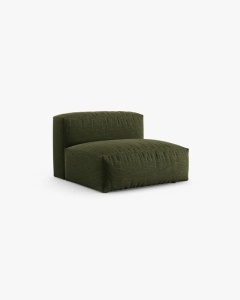 MODUL COLTAR/CANAPEA MARTINA, 120X92 CM, ADANCIME SCAUN 90 CM, VERDE, TAPITAT CU TAPITERIE DIN TEXTIL STRUCTURAT BOSTON, MICADONI - Img 2