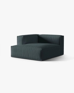 MODUL COLTAR/CANAPEA NURIA PETROL INCHIS, PE STANGA, 147X127 CM, TAPITAT CU TAPITERIE DIN TEXTIL STRUCTURAT LIBERTY, MICADONI - Img 2