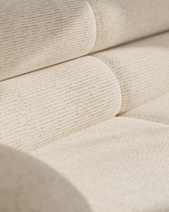 MODUL COLTAR NEO, BEJ DESCHIS, 100X100 CM, TAPITAT CU TAPITERIE DIN TEXTIL CHENILLE SILENCIO, MICADONI - Img 4
