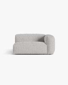 MODUL COTIERA CANAPEA/COLTAR MARTINA, 160X106 CM, PE DREAPTA, ARGINTIU, TAPITAT CU TAPITERIE DIN TEXTIL CATIFEA VOGUE, MICADONI