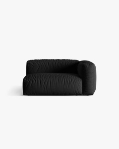 MODUL COTIERA CANAPEA/COLTAR MARTINA, 160X106 CM, PE DREAPTA, NEGRU, TAPITAT CU TAPITERIE DIN TEXTIL STRUCTURAT BOSTON, MICADONI