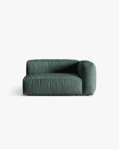 MODUL COTIERA CANAPEA/COLTAR MARTINA, 160X106 CM, PE DREAPTA, VERDE MUSCHI, TAPITAT CU TAPITERIE DIN TEXTIL CATIFEA VOGUE, MICADONI