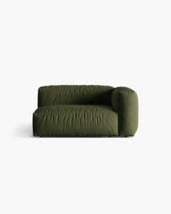 MODUL COTIERA CANAPEA/COLTAR MARTINA, 160X106 CM, PE DREAPTA, VERDE, TAPITAT CU TAPITERIE DIN TEXTIL STRUCTURAT BOSTON, MICADONI