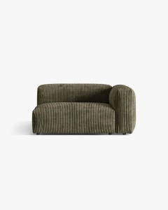 MODUL COTIERA CANAPEA/COLTAR MARTINA, 160X106 CM, PE DREAPTA, VERDE MUSCHI, TAPITAT CU TAPITERIE DIN TEXTIL CORDOI TILIA, MICADONI