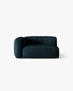 MODUL COTIERA CANAPEA/COLTAR MARTINA, 160X106 CM, PE STANGA, ALBASTRU INCHIS, TAPITAT CU TAPITERIE DIN TEXTIL CATIFEA VOGUE, MICADONI