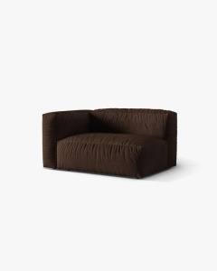 MODUL COTIERA CANAPEA/COLTAR MARTINA, 160X106 CM, PE STANGA, CIOCOLATIU, TAPITAT CU TAPITERIE DIN TEXTIL CATIFEA VOGUE, MICADONI - Img 2