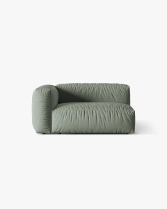 MODUL COTIERA CANAPEA/COLTAR MARTINA, 160X106 CM, PE STANGA, VERDE MUSCHI, TAPITAT CU TAPITERIE DIN TEXTIL STRUCTURAT BOSTON, MICADONI
