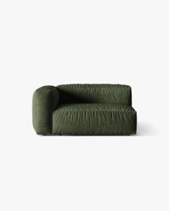 MODUL COTIERA CANAPEA/COLTAR MARTINA, 160X106 CM, PE STANGA, VERDE, TAPITAT CU TAPITERIE DIN TEXTIL CATIFEA VOGUE, MICADONI