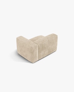 MODUL LATERAL PENTRU CANAPEA MARTINA, PE DREAPTA, BEJ DESCHIS, TAPITAT CU TAPITERIE DIN TEXTIL CORDOI TILIA, MICADONI - Img 3