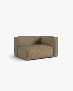 MODUL LATERAL PENTRU CANAPEA MARTINA, PE DREAPTA, CAPPUCCINO, TAPITAT CU TAPITERIE DIN TEXTIL BOUCLE MONET, MICADONI - Img 2