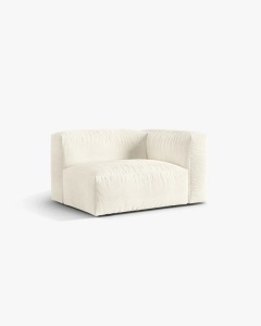 MODUL LATERAL PENTRU CANAPEA MARTINA, PE DREAPTA, FILDES, TAPITAT CU TAPITERIE DIN TEXTIL BOUCLE MONET, MICADONI - Img 2