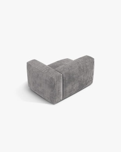 MODUL LATERAL PENTRU CANAPEA MARTINA, PE DREAPTA, GRI DESCHIS, TAPITAT CU TAPITERIE DIN TEXTIL CORDOI TILIA, MICADONI - Img 3