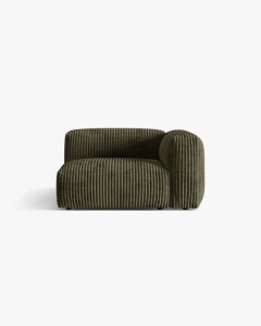 MODUL LATERAL PENTRU CANAPEA MARTINA, PE DREAPTA, VERDE MUSCHI, TAPITAT CU TAPITERIE DIN TEXTIL CORDOI TILIA, MICADONI - Img 1