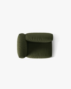MODUL LATERAL PENTRU CANAPEA MARTINA, PE STANGA, VERDE, TAPITAT CU TAPITERIE DIN TEXTIL STRUCTURAT BOSTON, MICADONI - Img 4