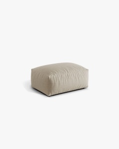 MODUL POUF CANAPEA/COLTAR MARTINA, 103X73 CM, BEJ DESCHIS, TAPITAT CU TAPITERIE DIN TEXTIL STRUCTURAT BOSTON, MICADONI - Img 2