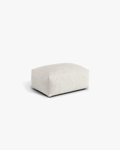 MODUL POUF CANAPEA/COLTAR MARTINA, 103X73 CM, MELANJ GRI BEJ, TAPITAT CU TAPITERIE DIN TEXTIL BOUCLE MONET, MICADONI - Img 2
