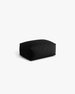 MODUL POUF CANAPEA/COLTAR MARTINA, 103X73 CM, NEGRU, TAPITAT CU TAPITERIE DIN TEXTIL STRUCTURAT BOSTON, MICADONI - Img 2