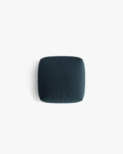 MODUL POUF CANAPEA/COLTAR MARTINA, 108X108 CM, BLUE JEANS, TAPITAT CU TAPITERIE DIN TEXTIL STRUCTURAT BOSTON, MICADONI - Img 3