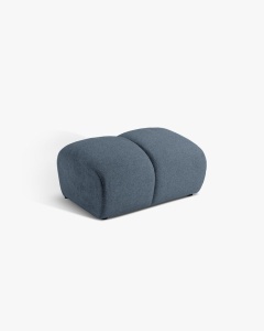 MODUL POUF COLTAR DIANA, BLUE JEANS, 60X82 CM, TAPITAT CU TAPITERIE DIN TEXTIL STRUCTURAT BUBBLE, MICADONI