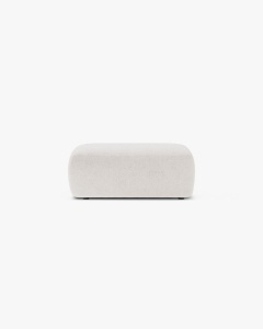 MODUL POUF KATE, ALB, 60X99 CM, TAPITAT CU TAPITERIE DIN TEXTIL BOUCLE BALOO, MICADONI